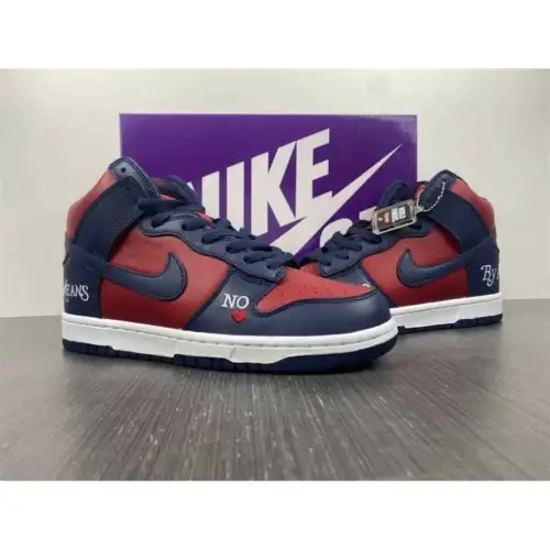 Supreme x Dunk High SB 'By Any Means Red Navy - Red Navy'