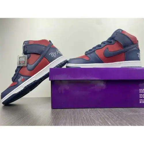 Supreme x Dunk High SB 'By Any Means Red Navy - Red Navy'