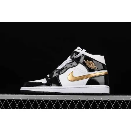 Air Air Jordan 1 Jordan 1 Mid Patent 'Black Gold'