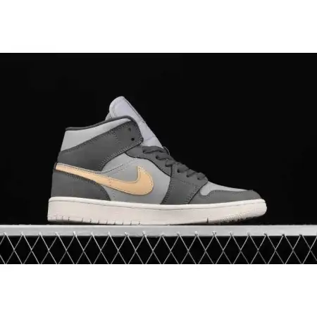 Wmns Air Jordan Air Jordan 1 1 Mid 'Iron Grey Onyx'