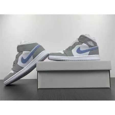 Wmns Air Jordan 1 Mid 'Wolf Grey Aluminum'