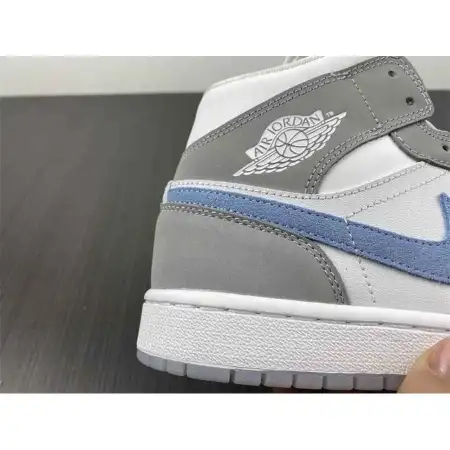 Wmns Air Jordan 1 Mid 'Wolf Grey Aluminum'