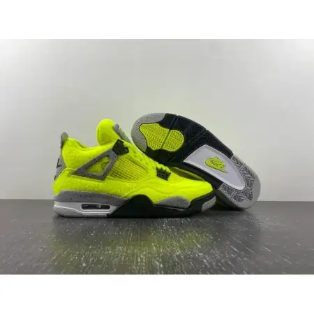Tagz x Air jordan 4 'Plush Fluorescent Air Jordan 4 Yellow'