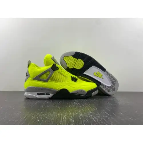 Tagz x Air jordan 4 'Plush Fluorescent Air Jordan 4 Yellow'