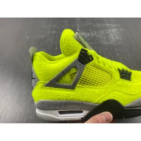 Tagz x Air jordan 4 'Plush Fluorescent Air Jordan 4 Yellow'