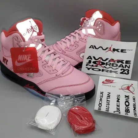 Awake NY x Arctic Pink Air Jordan 5 Retro 'Boro - Arctic Pink'