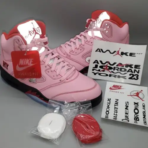 Awake NY x Arctic Pink Air Jordan 5 Retro 'Boro - Arctic Pink'