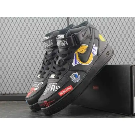 Supreme x NBA x Air Force 1 Mid 07 'Black' DA851269