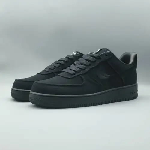 Stussy x Air Triple Black Force 1 Low 'Triple Black'