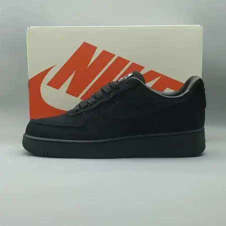 Stussy x Air Triple Black Force 1 Low 'Triple Black'