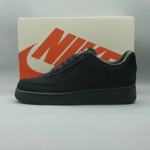 Stussy x Air Triple Black Force 1 Low 'Triple Black'