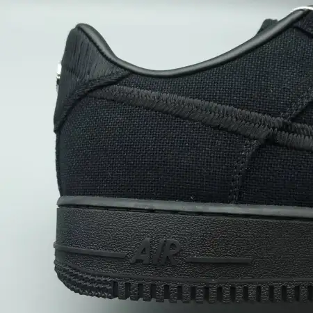 Stussy x Air Triple Black Force 1 Low 'Triple Black'