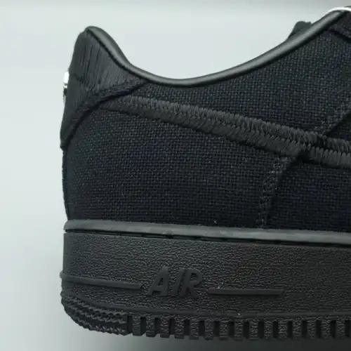 Stussy x Air Triple Black Force 1 Low 'Triple Black'