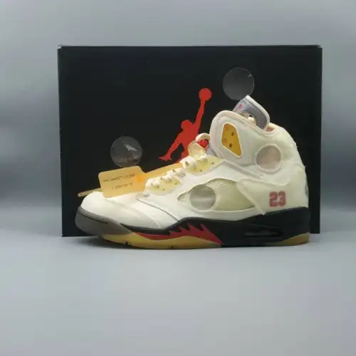 Off-White x Air Sail Jordan 5 SP 'Sail'