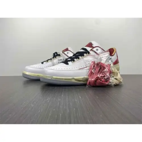 Off-White x Air White Varsity Red Jordan 2 Retro Low SP 'White Varsity Red'