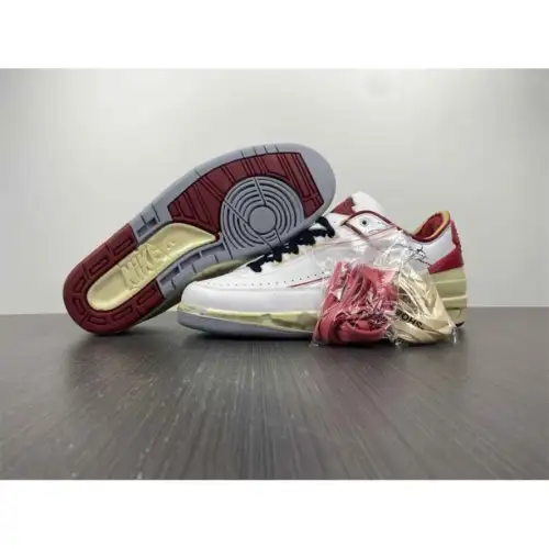 Off-White x Air White Varsity Red Jordan 2 Retro Low SP 'White Varsity Red'