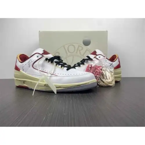 Off-White x Air White Varsity Red Jordan 2 Retro Low SP 'White Varsity Red'