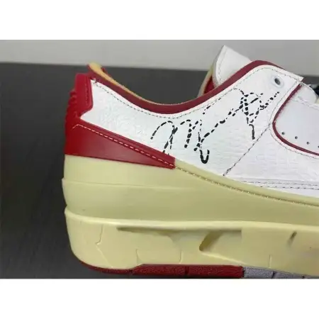 Off-White x Air White Varsity Red Jordan 2 Retro Low SP 'White Varsity Red'