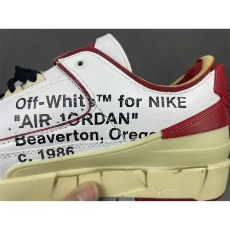 Off-White x Air White Varsity Red Jordan 2 Retro Low SP 'White Varsity Red'