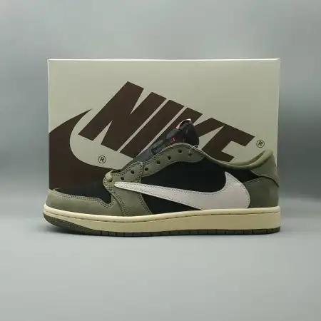Travis Scott x Air Black Olive Jordan 1 Low OG SP 'Black Olive'