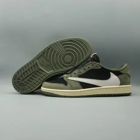 Travis Scott x Air Black Olive Jordan 1 Low OG SP 'Black Olive'