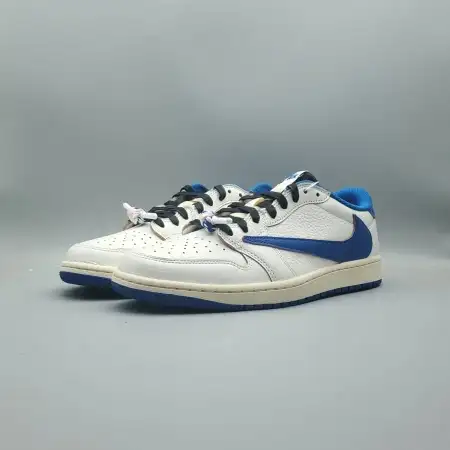 Fragment Design x Travis Scott x Air Jordan 1 Retro Low OG SP 'Sail Military Blue' 01218455