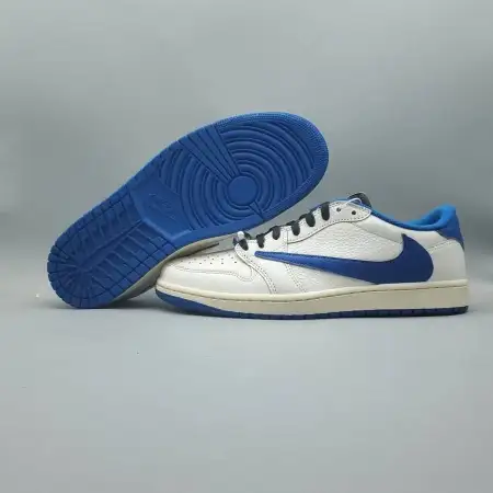 Fragment Design x Travis Scott  Sail Military Blue x Air Jordan 1 Retro Low OG SP 'Sail Military Blue'
