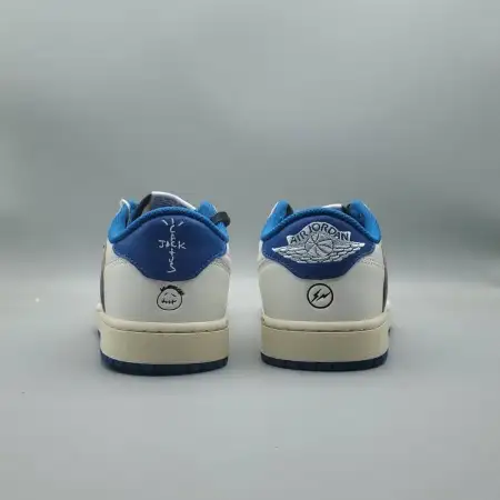 Fragment Design x Travis Scott  Sail Military Blue x Air Jordan 1 Retro Low OG SP 'Sail Military Blue'