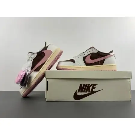 Travis Scott x Wmns Air Jordan 1 Retro Low OG SP Travis Scott 'Dark Pony Pink Oxford'