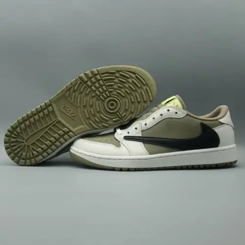 Travis Scott x Air Jordan Neutral Olive 1 Low Golf 'Neutral Olive'