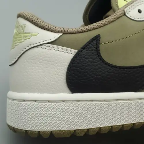 Travis Scott x Air Jordan Neutral Olive 1 Low Golf 'Neutral Olive'