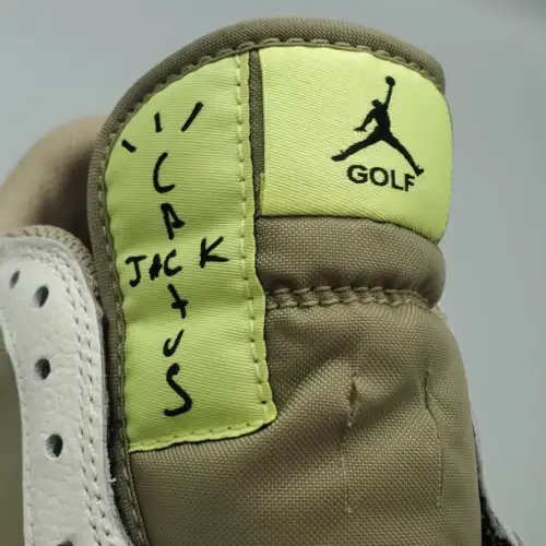 Travis Scott x Air Jordan Neutral Olive 1 Low Golf 'Neutral Olive'