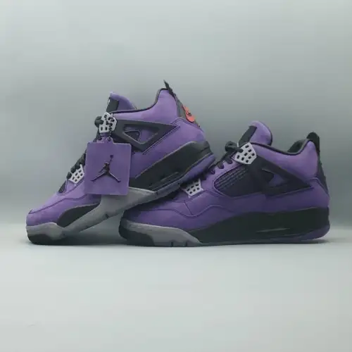 Travis Scott x Air Jordan 4 Retro 'Purple Suede  Black Midsole - Black Midsole'