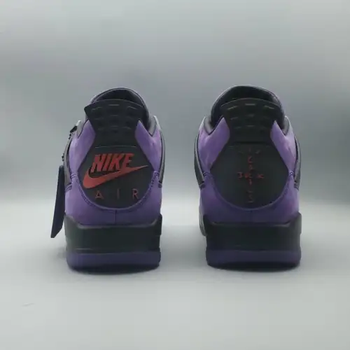 Travis Scott x Air Jordan 4 Retro 'Purple Suede  Black Midsole - Black Midsole'
