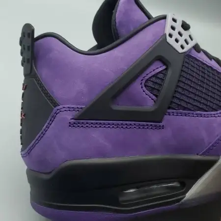Travis Scott x Air Jordan 4 Retro 'Purple Suede  Black Midsole - Black Midsole'