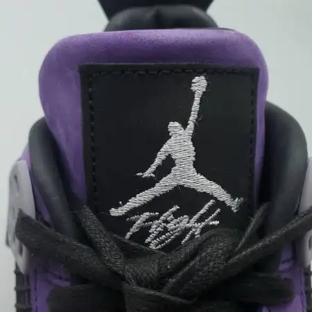 Travis Scott x Air Jordan 4 Retro 'Purple Suede  Black Midsole - Black Midsole'