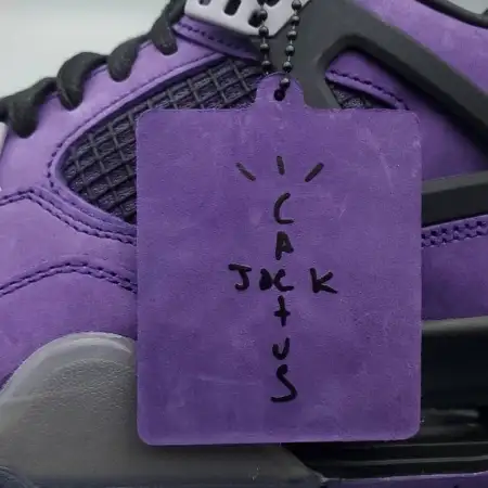 Travis Scott x Air Jordan 4 Retro 'Purple Suede  Black Midsole - Black Midsole'