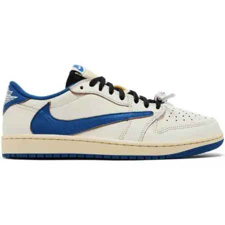 Fragment Design x Travis Scott x Air Jordan 1 Retro Low OG SP 'Sail Military Blue' 01218455