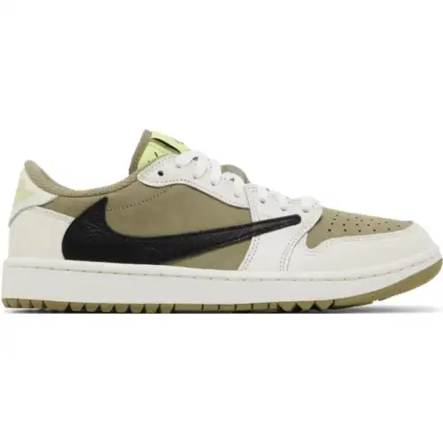 Travis Scott x Air Jordan Neutral Olive 1 Low Golf 'Neutral Olive'